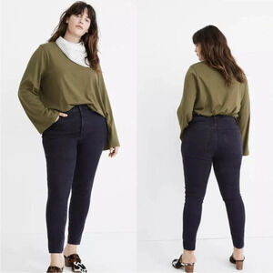 MADEWELL 10" High Rise Skinny Jeans in Eclipse Wash 35P AC136 $128